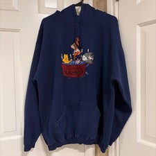 Vintage Disney Store 100 Acre Wood Lodge Winnie the Pooh Embroidered Hoodie