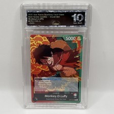 Monkey D Luffy (Leader) OP13-001 Carrying On His Will - One Piece Graded 10 Gem