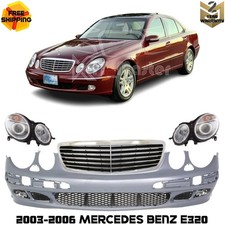 Front Bumper Cover Fascia Grille Assembly For 2003-2006 Mercedes Benz E320 Front Bumper Cover Fascia Grille Assembly For 2003-2006 Mercedes Benz E320