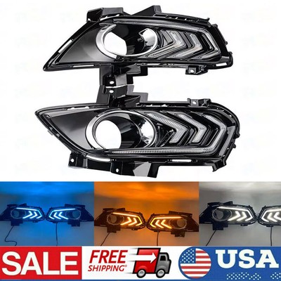 For Ford Fusion 2013-2016 LED DRL DayTime Running Light Driving Fog Lamp 3 Color