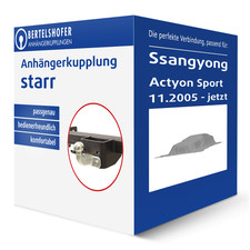G.D.W. Anhängerkupplung starr für SSANGYONG Actyon Sport Typ QJ AHK