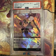 2025 Disney Lorcana JA-1 Mickey Mouse Enchanted PSA 10 Mint 208/204 Japanese