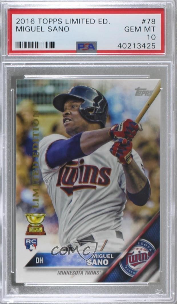 2016 Topps Limited Edition Miguel Sano #78 PSA 10 GEM MT r7d