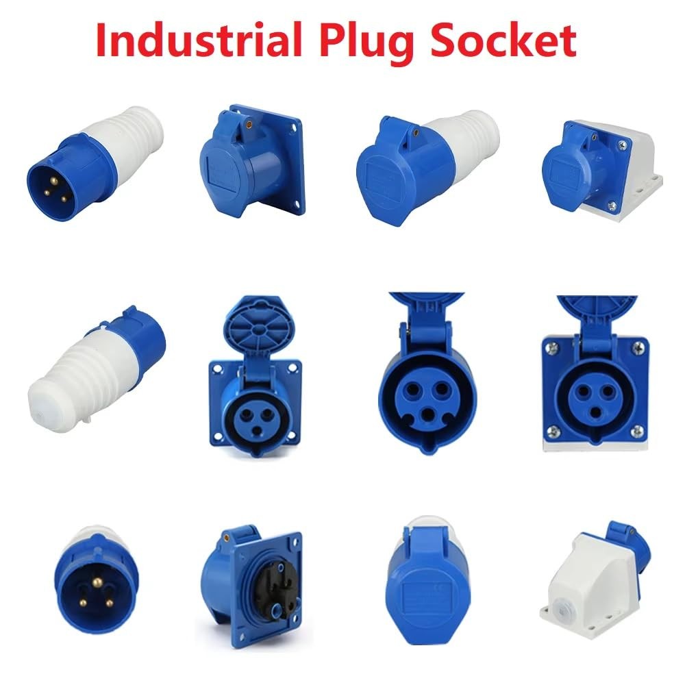 16A32A 3Pin Industrial Plug Socket IP44 Waterproof Electrical Connector 220-240V