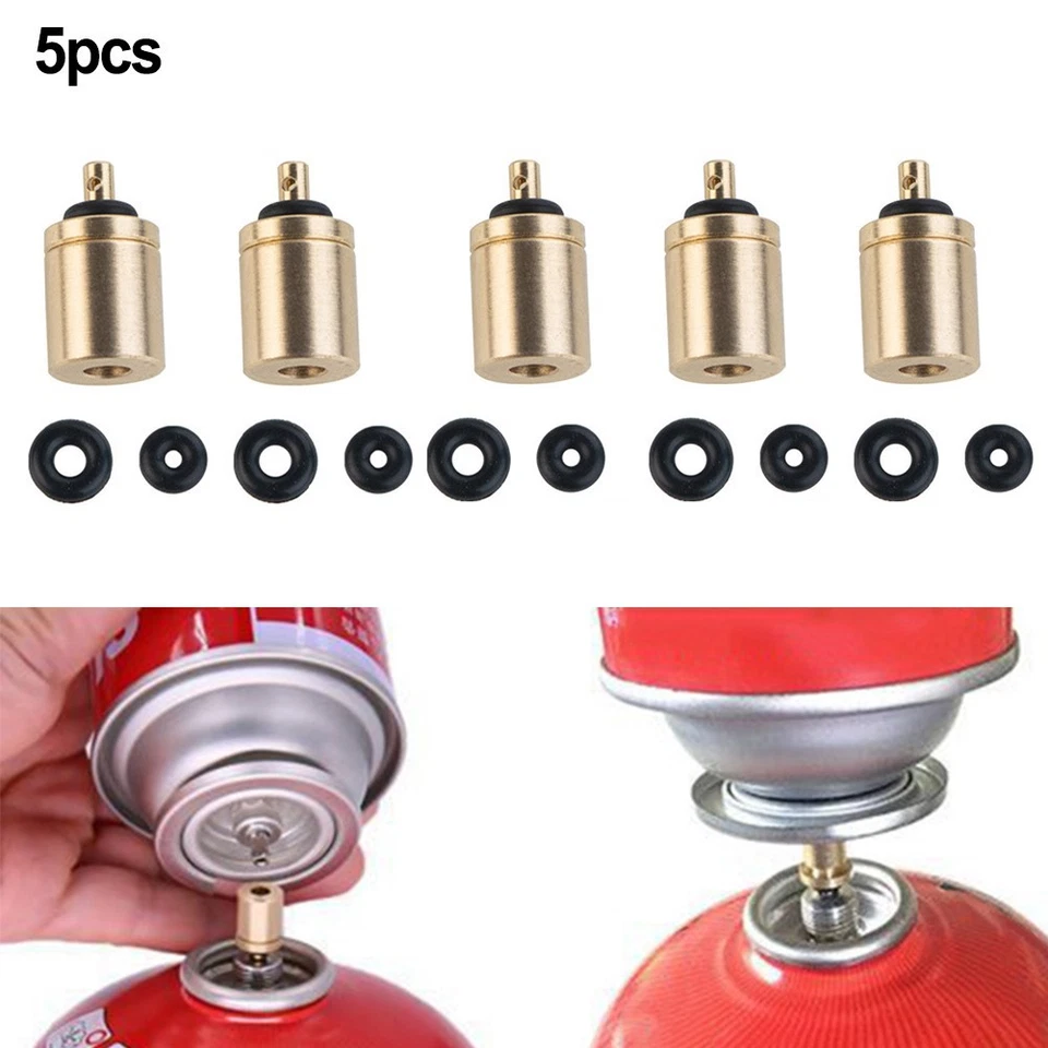 MARKENLOS Outdoor Camping Gas Nachfüll Adapter für Herd Butan Kanister Tanks 5 Stück