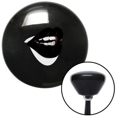 Black Lips Black Retro Shift Knob w/ M16x1.5 Insert Shifter Auto Manual Custom