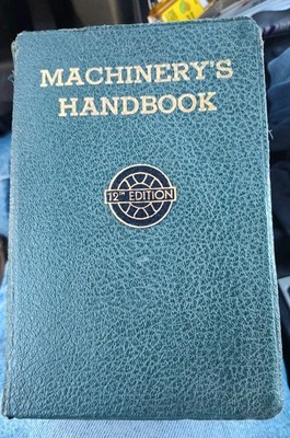 1945 Machinery s Handbook, 12th Edition Book By Eric Oberg & F. D. Jones VTG