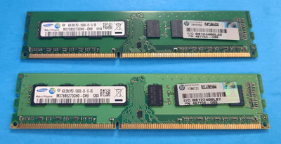 Samsung 8GB (2x4GB) 2Rx8 PC3-10600U DDR3-1333 Desktop RAM Memory HP 497158-D88