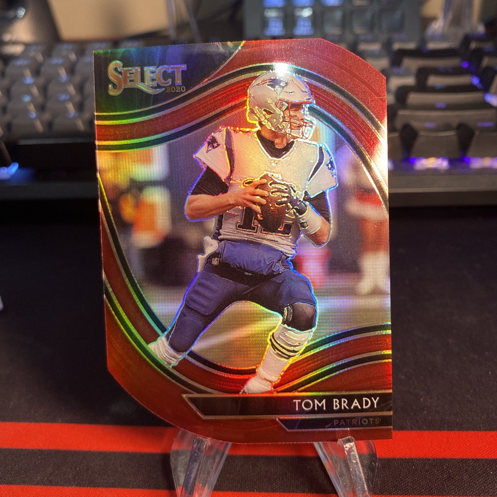 2020 Select Tom Brady Maroon Die Cut Prizm Field Level Patriots HOF Super Bowl