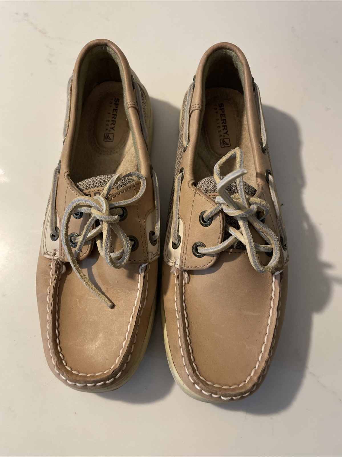 Sperry Top Sider Womens Angelfish Tan Boat Shoes Size 6M 9276619