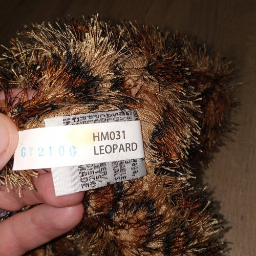 Ganz Webkinz Leopard Plush Stuffed Animal NO CODE HM031 2007 Jungle Cat Spots - Picture 3 of 3