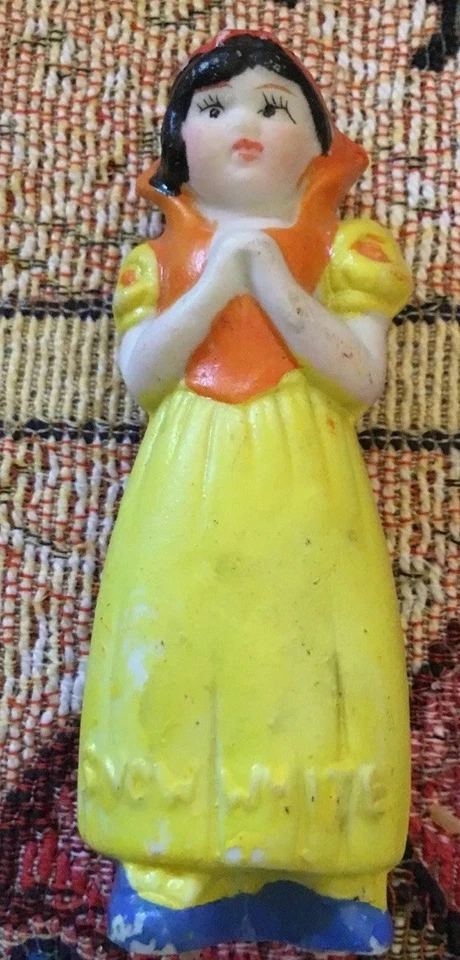 Blancanieves y siete enanitos bisque/caja/Japón/3,5” Blancanieves 2,5” enanos/años 30’s Foto 3 de 4