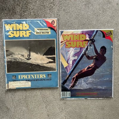 Wind Surf Magazine May 1983 + Sept 1984 Mike Waltze Vintage Lot Boardsailing