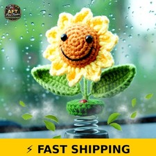 Levvohd Sunflower Car Dashboard Bobblehead Decor - 5.5in