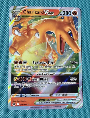 Charizard VSTAR 019/159 Pokémon TCG Crown Zenith - Ultra Rare - NM - Top Loader