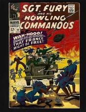 Sgt Fury #40 VF- Ayers Howling Commandos Dum Dum Dugan Cap Happy Sam Sawyer WWII