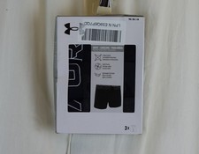 Under Armour 3 PACK Boys Charged Stretch Boxer Jock Black/Gray Size YM