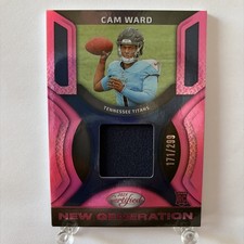 2025 Panini Certified  New Generation Jerseys Mirror Cam Ward #NGJ-CWD Pink /299