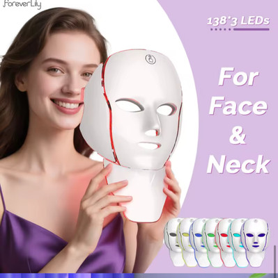 Face Neck Mask LED Facial Beauty Mask Red Light Skin Care Repair/ Anti aging
