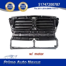 51747200787 For BMW F10 528i 535i FR Shutter Radiator Support Air Duct w/ Motor
