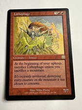 MTG Magic The Gathering Mercadian Masques Lithophage Rare NM