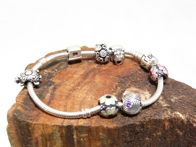 PANDORA Designer BRACELET with 7 BEADS | 925 Silver