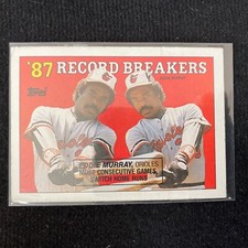 1988 Topps - Record Breakers Black Box on Front #4 Eddie Murray