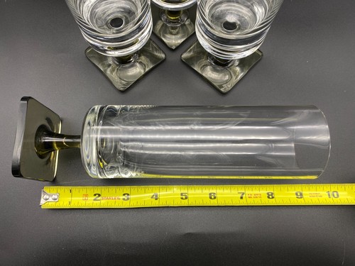 Rosenthal Linear Smoke 9" Beer/Tea Glasses: Set of 4 - Very Rare! - Vintage MCM - Picture 7 of 10