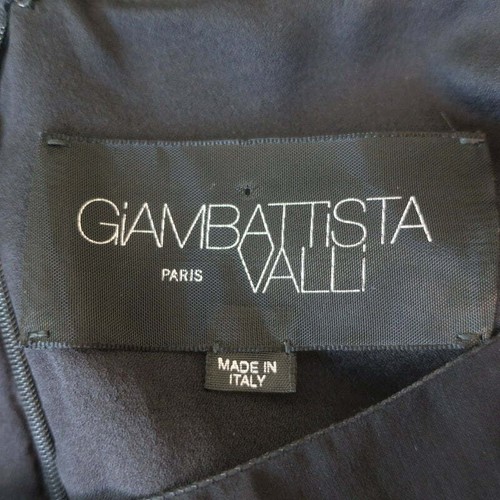 Giambattista Valli Sleeveless Dress Black Chiffon-Paneled Wool Size Extra Small - Picture 6 of 8