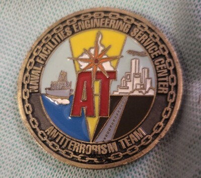Naval Facilities Engineering Systems Antiterrorism Challenge Coin numbered.E 326