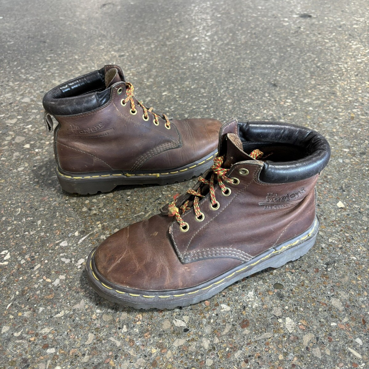Vintage Dr Martens 939 Boots 6 Eye Brown Leather Size 6UK Made In
