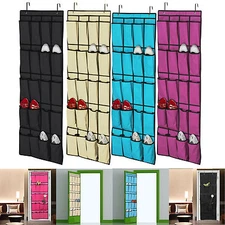 20 Pocket Over the Door Shoe Organizer Rack Hanging Storage Space Saver Hanger