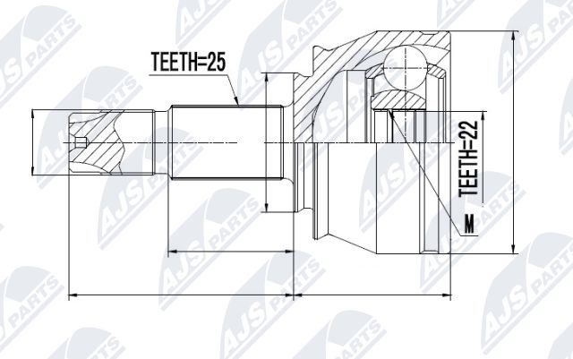 Jeu de joints arbre de transmission Fiat Panda 500 C cardan