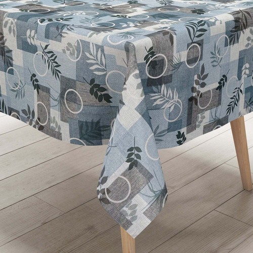 Habitable - Nappe En Toile Cirée Ronde Sais - Diam. 135 Cm - Gris