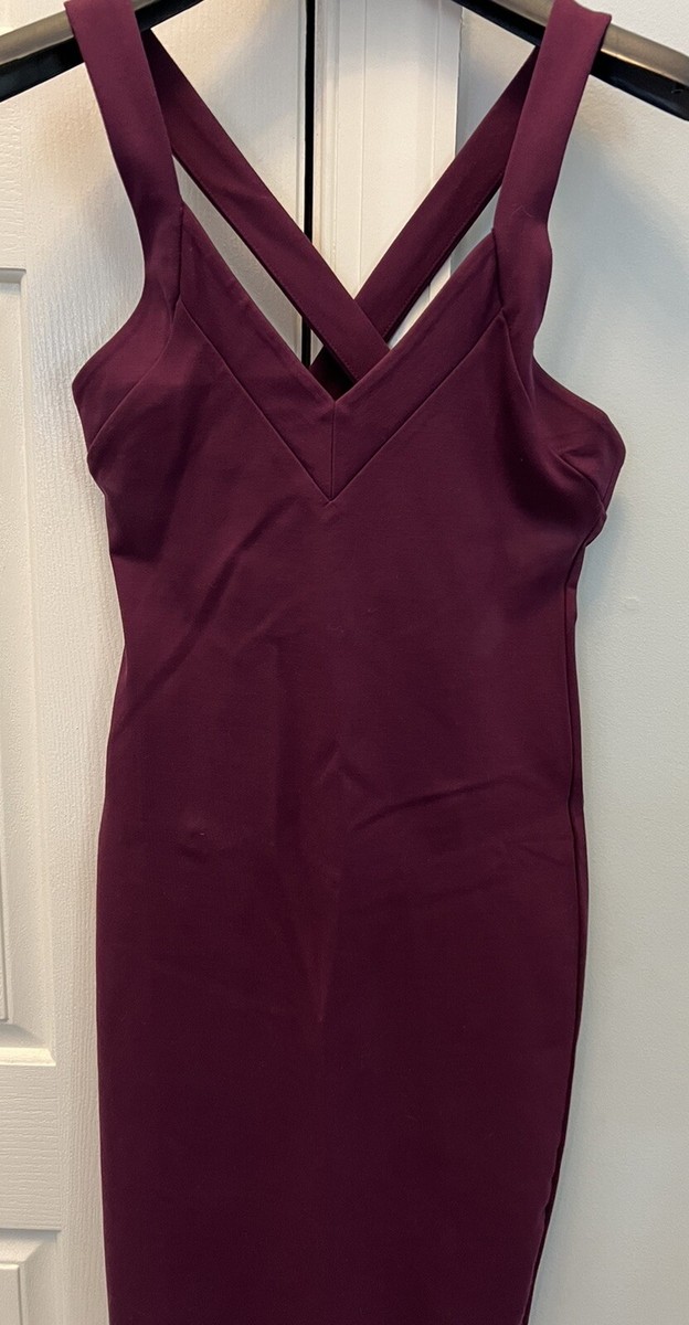 Ladies H&M Divided Jumper Dress Burgundy Size 4 NWT