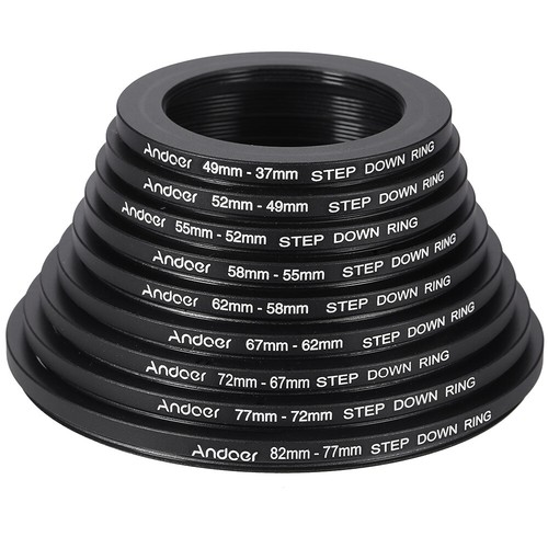 18 Pcs Lens Filter Stepping Rings Kit 9pcs Step Up Ring 9pcs Step Down Ring Y1N0 - Picture 6 of 9