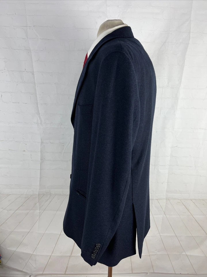 Blazer OTOÑO/INVIERNO Valentino Para Hombre Azul Marino Cachemira Sólida 42R $2,598 Foto 4 de 4