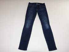 7 For All Mankind Women's The Skinny Jeans Size 27 Mid Rise Blue 31" Inseam