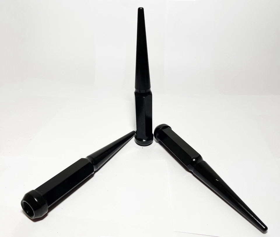 Tuercas de clavo bellota negras 32+ llaves 6" de alto 9/16-18 para Ford F-250 F-350 1987-1998 Foto 3 de 4