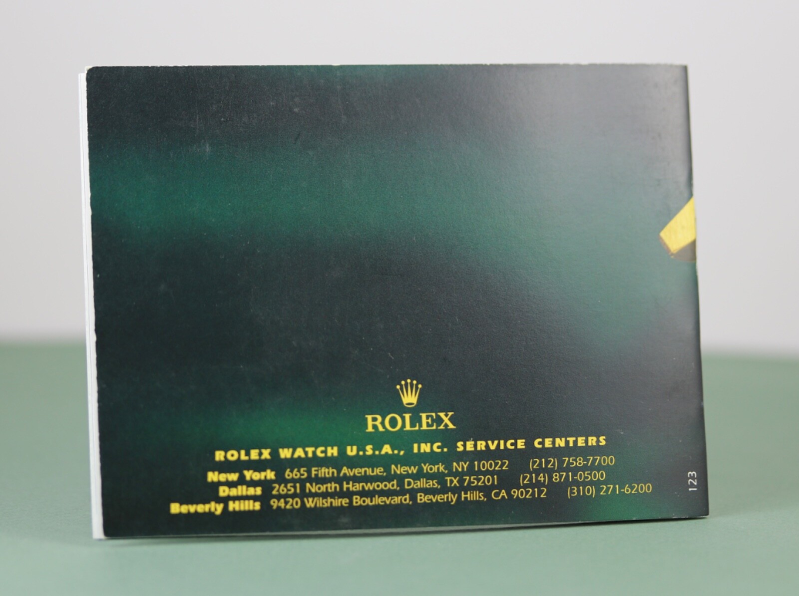 ROLEX Booklet The Care Of Your ROLEX Service USA