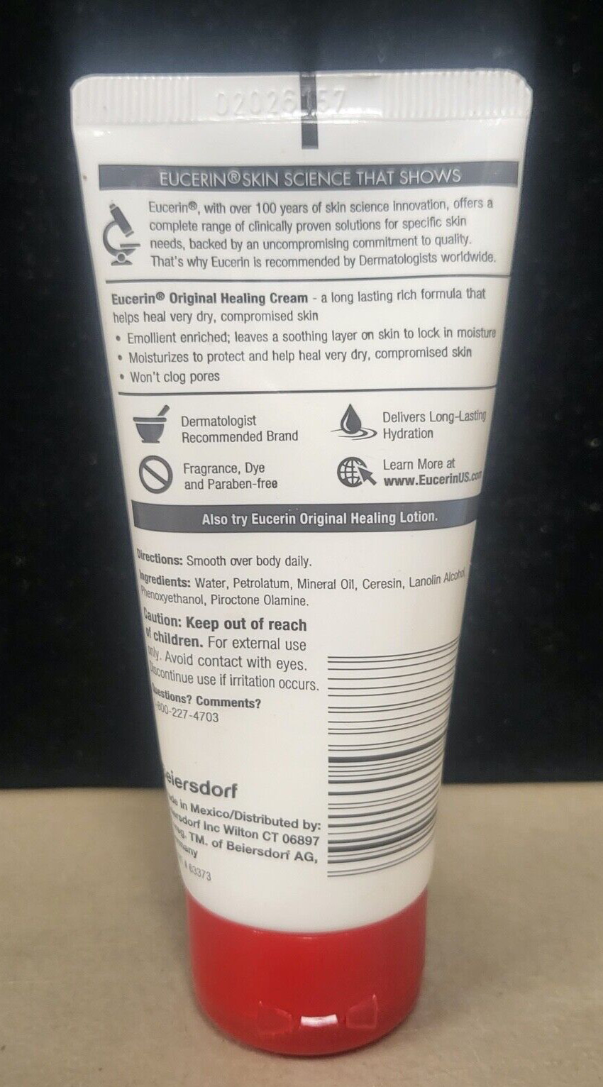 Eucerin Original Healing Rich Cream, For Extremely Dry Skin, 2 oz.