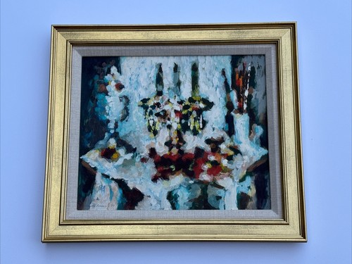 Clinton Adams Painting Abstract Mid Century 1950’s Abstract Listed Famous Rare