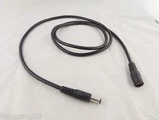 3ft Heavy Duty 18AWG DC Extension Cable Male to Female 2.5mm x 5.5mm Connectors