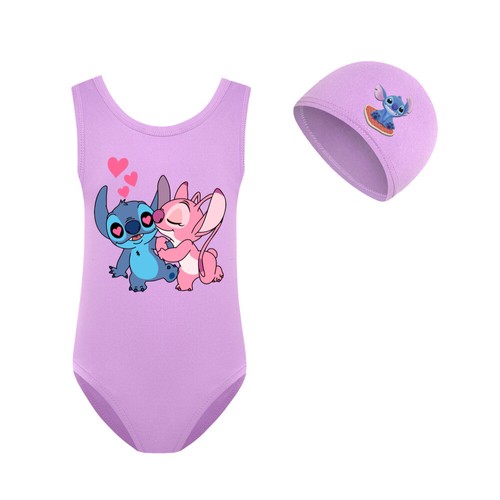 2024 Kids Lilo Stitch Swimwear Swim Set Beach Swimming Surf Suit+Bathing Cap Set - Picture 5 of 9
