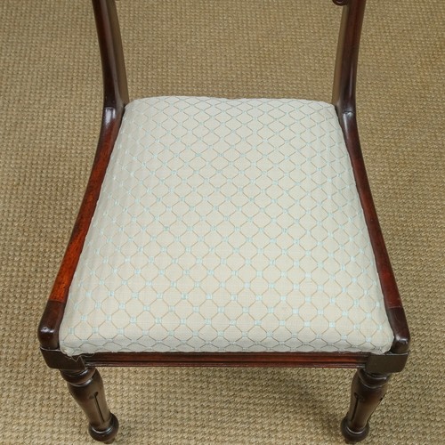 Antique English William IV Single One Mahogany Dining Office Desk Chair c. 1830 - Picture 8 of 15
