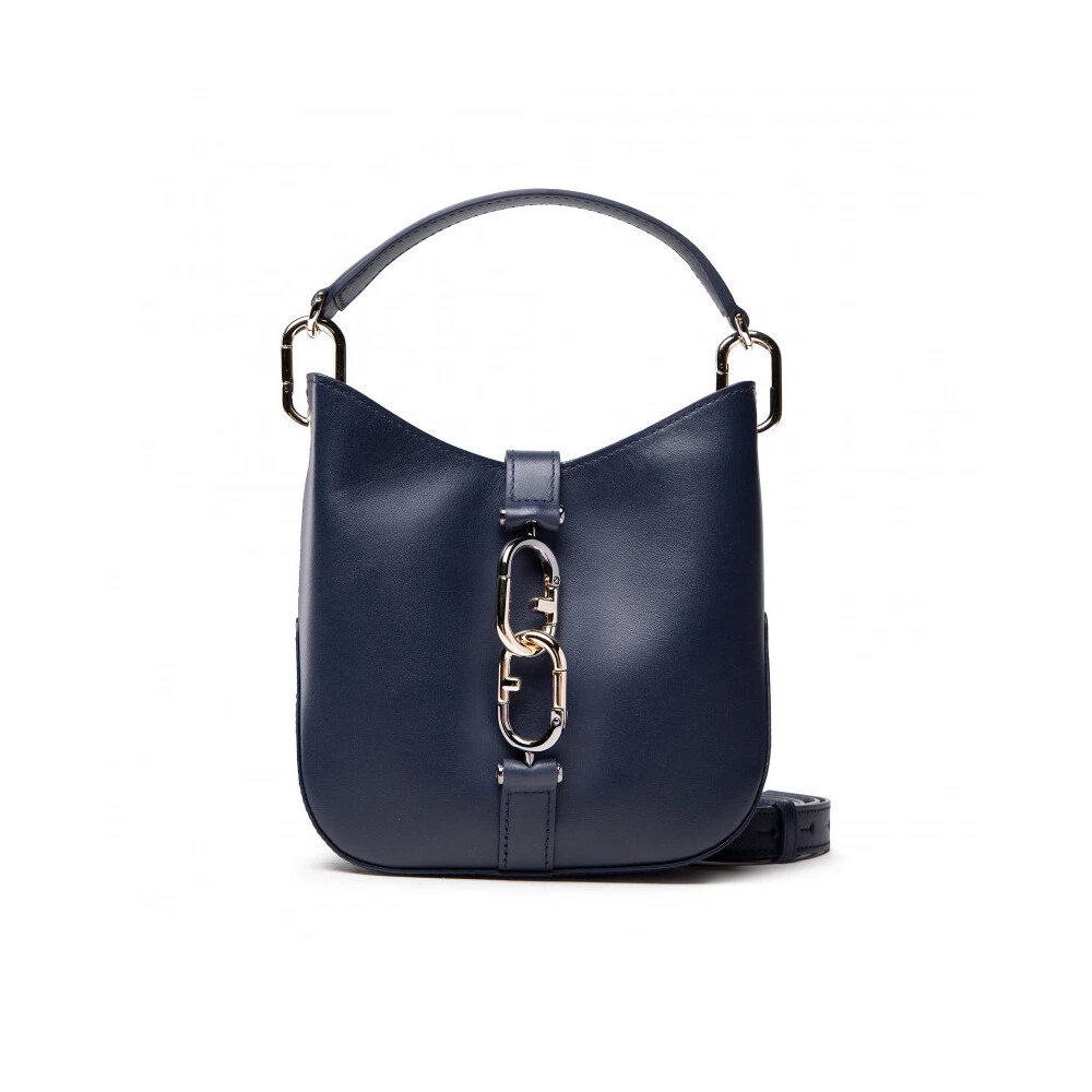 Woman handbag Furla Sirena mini hobo classic blue leather and bag for shoulder