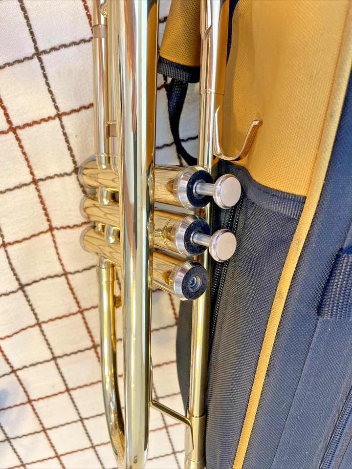 "Trompeta de latón estándar Yasisid (oro) estuche blando modelo #YTTE100 20""" Foto 4 de 4