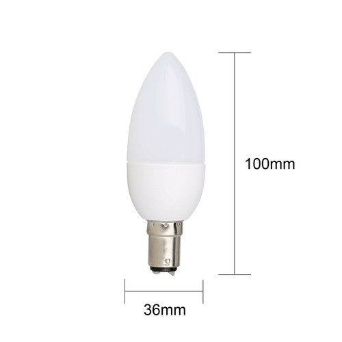 LED Candle Bulbs Bayonet B22 E27 E14 E12 B15 Light 3W 110V 220V Chandelier Lamp - Picture 7 of 22