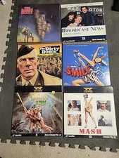 6 Laser Disc Movie Lot B,Mash,The Right Stuff,Broadcast News, Dirty Dozen,Smile 