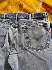 Vintage Levis 517 Mens Bootcut Blue Denim Jeans Red Tab Size 34x32